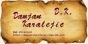 Damjan Karalejić vizit kartica